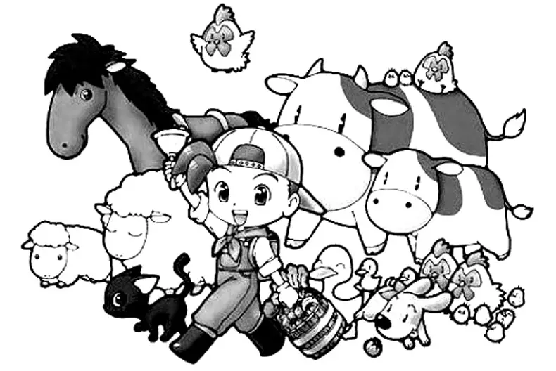 Harvest Moon Books Coloring 1