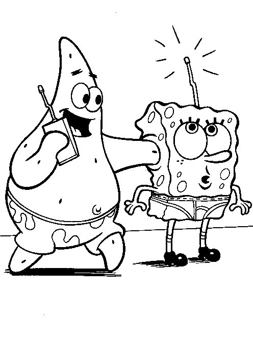Sponge Bob Coloring Pages 4